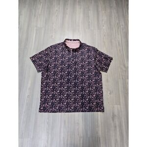 Walter Hagen Golf Shirt Men's XXL Pink‎ Blue Print